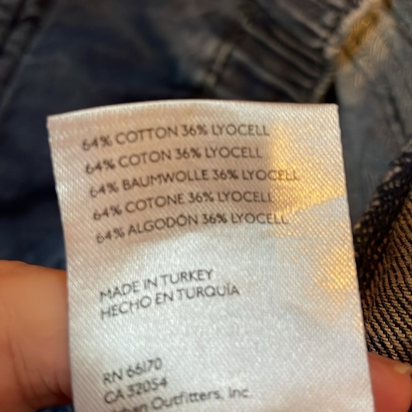 Pilcro womens medium 8 10 jeans cottage utility crop blue pockets high rise - Picture 8 of 10